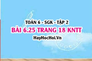 Bài 6.25 trang 18 Toán 6 Tập 2 Kết nối tri thức